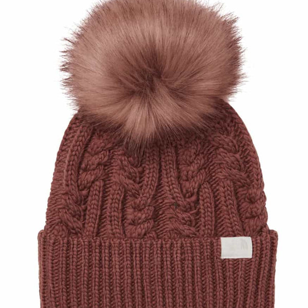 The North Face Women's Oh Mega Fur Pom Beanie - Wild Ginger