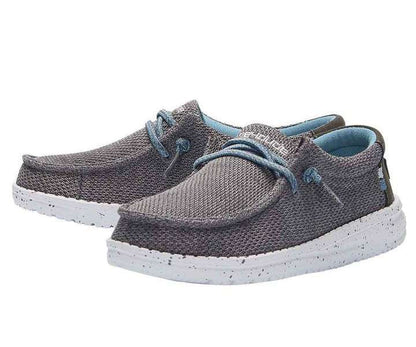 Hey Dude Youth Wally Youth Shoes 130133217 Sharkskin 