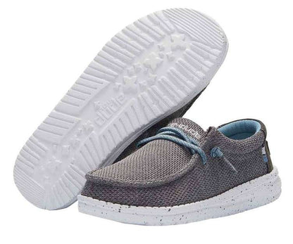 Hey Dude Youth Wally Youth Shoes 130133217 Sharkskin 