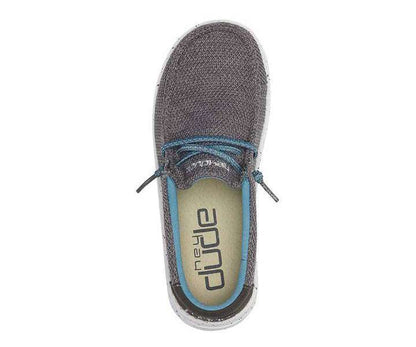 Hey Dude Youth Wally Youth Shoes 130133217 Sharkskin 