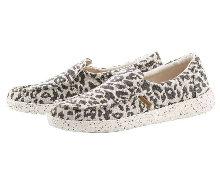 Hey Dude Women's Shoe Misty Woven Cheetah Grey 140013091