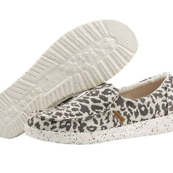 Hey Dude Women's Shoe Misty Woven Cheetah Grey 140013091