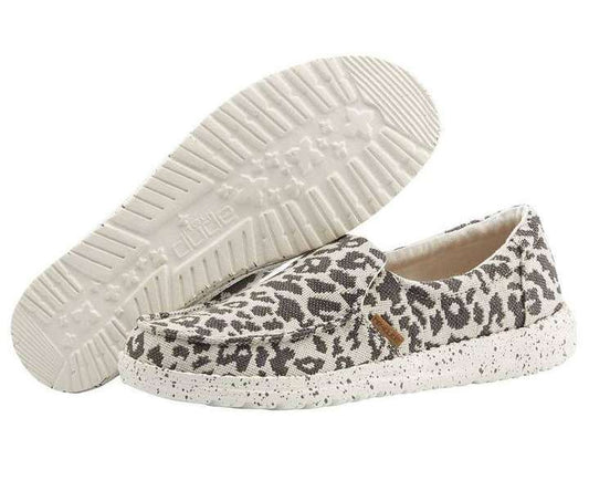Hey Dude Women's Shoe Misty Woven Cheetah Grey 140013091