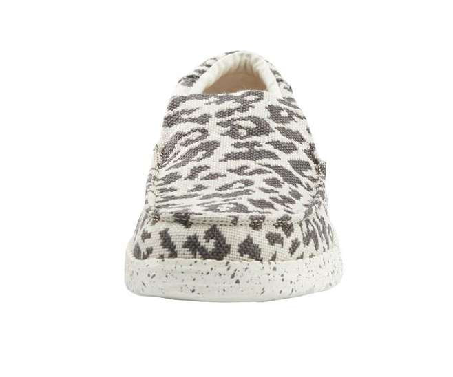 Hey Dude Women's Shoe Misty Woven Cheetah Grey 140013091
