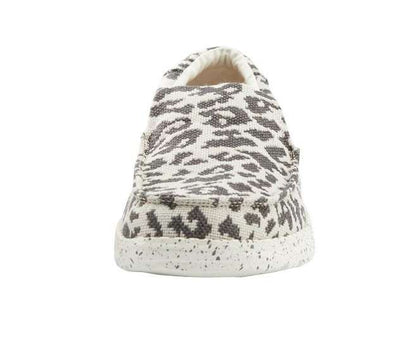 Hey Dude Women's Shoe Misty Woven Cheetah Grey 140013091