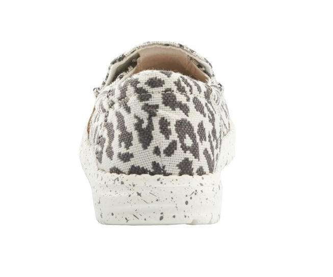 Hey Dude Women's Shoe Misty Woven Cheetah Grey 140013091
