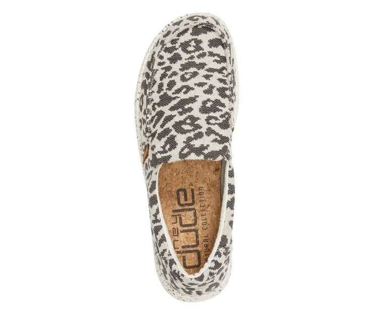 Hey Dude Women's Shoe Misty Woven Cheetah Grey 140013091
