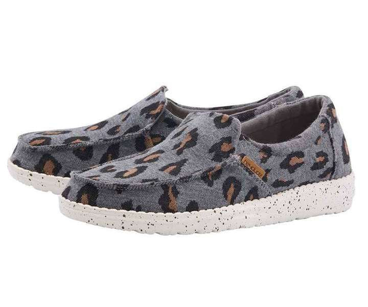 Hey Dude Women's Shoe Misty Charcoal Cheetah 140014009