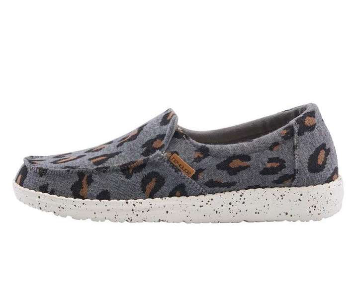 Hey Dude Women's Shoe Misty Charcoal Cheetah 140014009