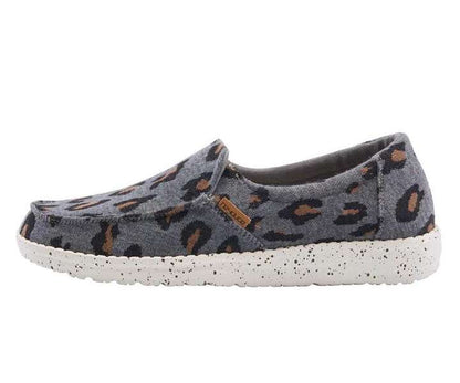 Hey Dude Women's Shoe Misty Charcoal Cheetah 140014009