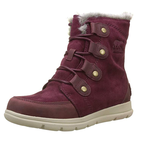 Sorel Women Explorer Joan boots - Rich wine, Ancient Fossil