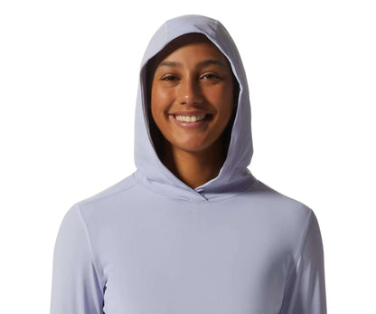 Mountain Hard Wear women's crater lack long sleeve hoody, 1829681-525, Vinca