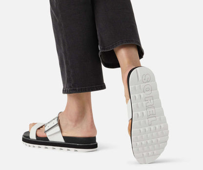 SOREL WOMENS ROAMING BUCKLE SLIDE NL4296-125 Sea Salt