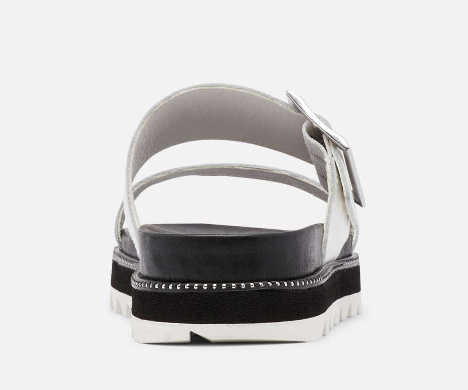 SOREL WOMENS ROAMING BUCKLE SLIDE NL4296-125 Sea Salt