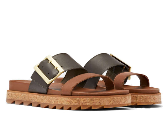 SOREL WOMENS ROAMING BUCKLE SLIDE NL4296-125 Sea Salt