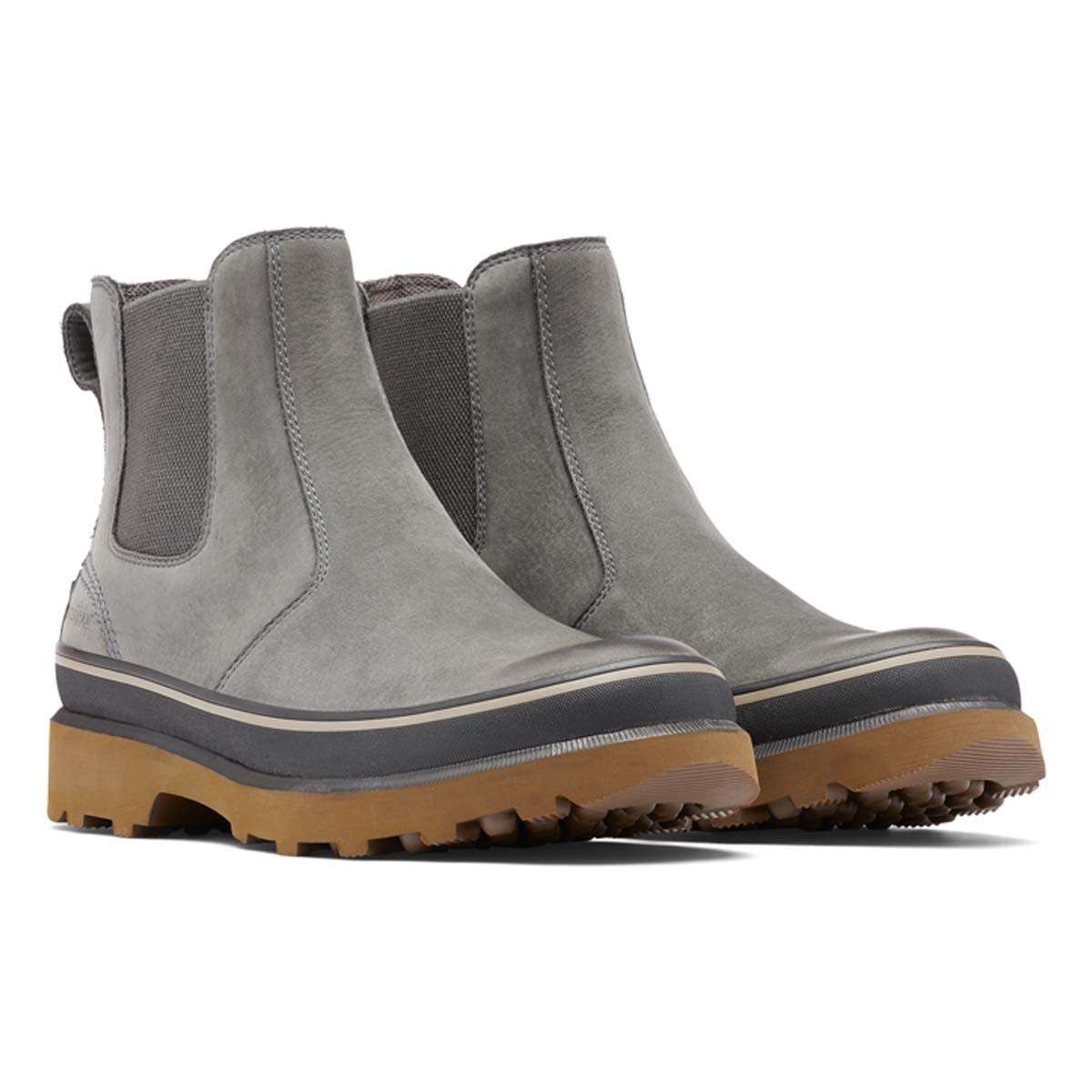 Sorel Men's Caribou Chelsea Waterproof Boot NM4484-028 Grill, Autumn Bronze