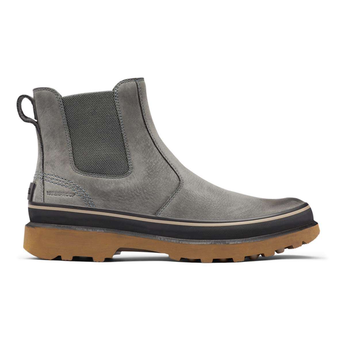 Sorel Men's Caribou Chelsea Waterproof Boot NM4484-028 Grill, Autumn Bronze