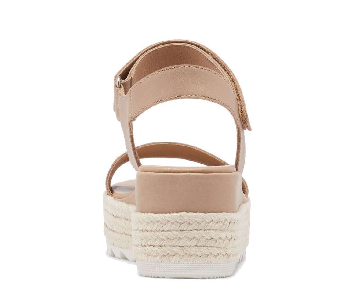 SOREL WOMENS CAMERON FLATFORM WEDGE SANDAL NL4016-246 Honest Beige