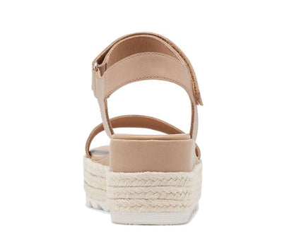 SOREL WOMENS CAMERON FLATFORM WEDGE SANDAL NL4016-246 Honest Beige
