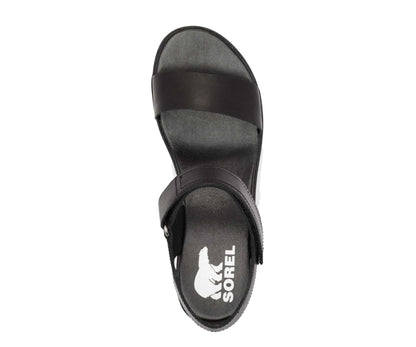 Sorel Women’s CAMERON WEDGE SANDAL NL4018-010 Black
