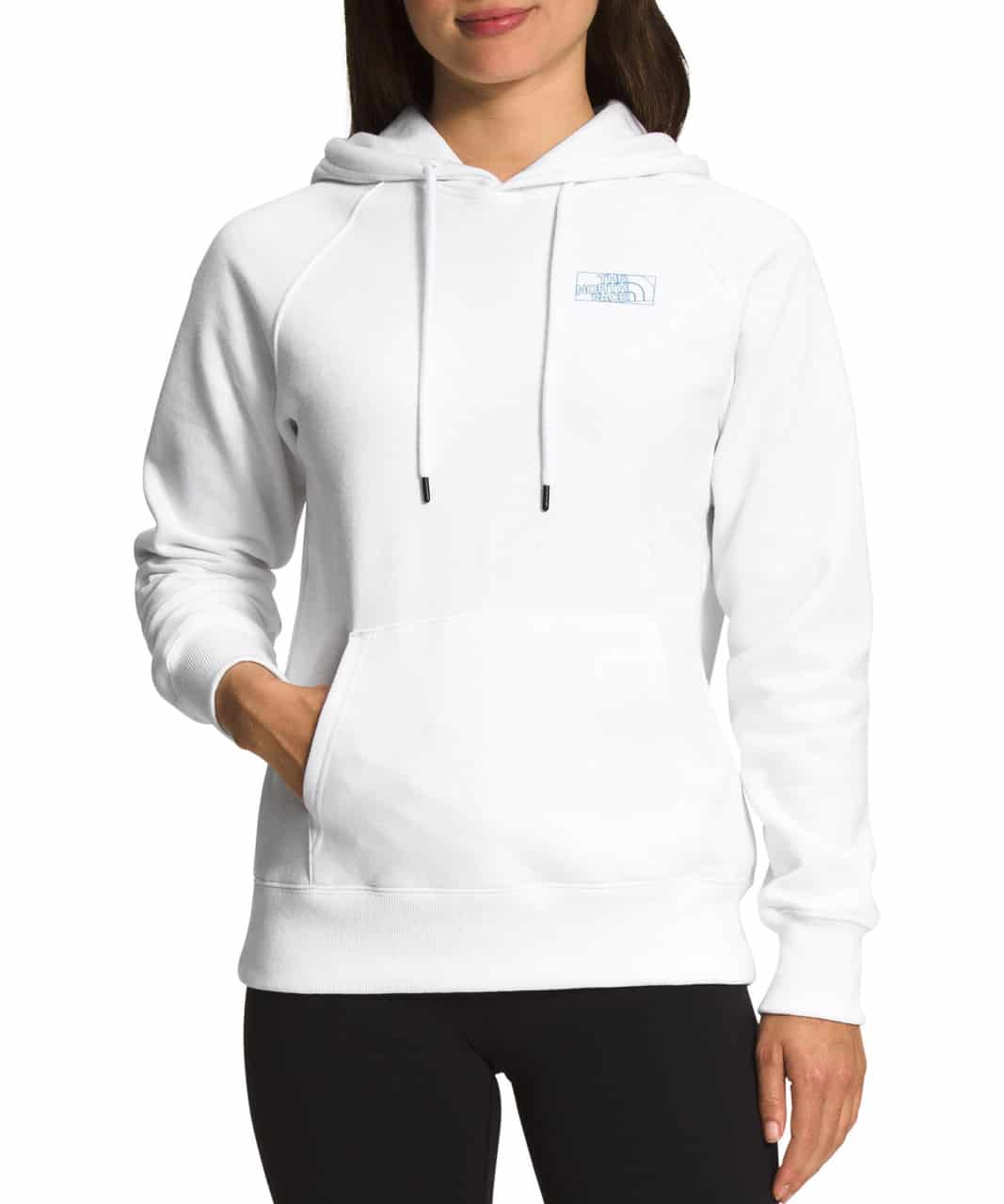The North Face Women's Graphic Injection Hoodie - TNF White/Acoustic Blue