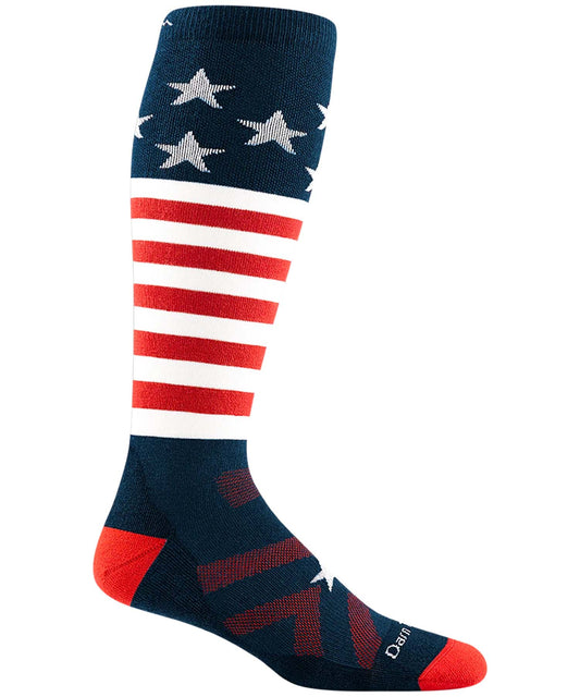 Darn Tough Men's Captain Stripe Over-the-Calf Midweight Ski & Snowboard Sock (1818-C 0722)