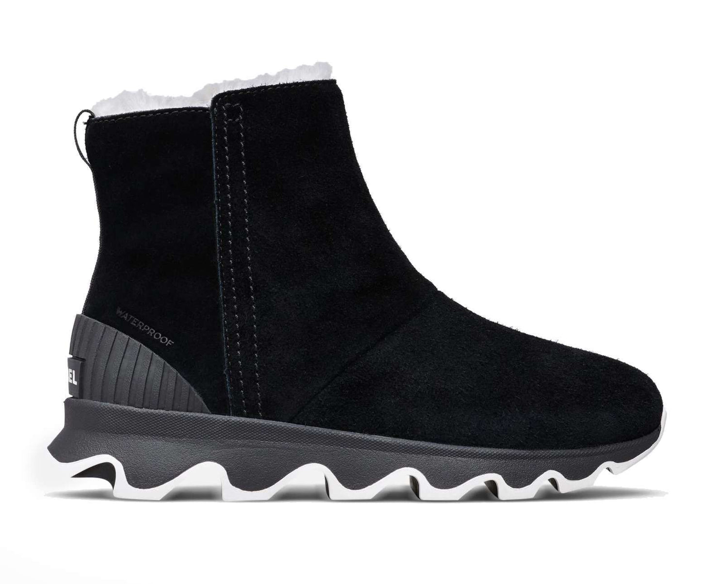 Sorel Women KINETIC SHORT BOOT Black, Sea Salt NL3128-010