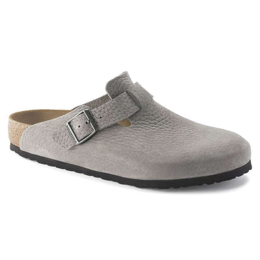 Birkenstock Boston Nubuck Leather Clog - Whale Gray