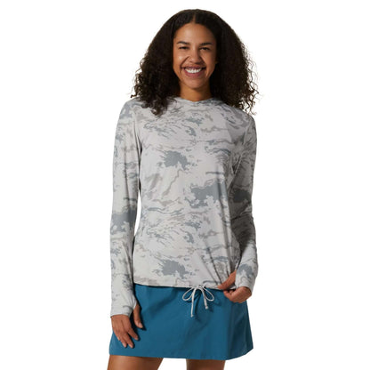 Mountain Hardwear Women's Crater Lake LS Hoodie – lightweight, moisture-wicking sun protection hoodie for outdoor adventures.