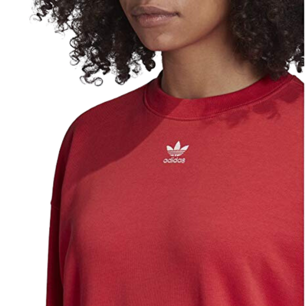 Woman in adidas Originals Women's Trefoil Essentials Sweatshirt