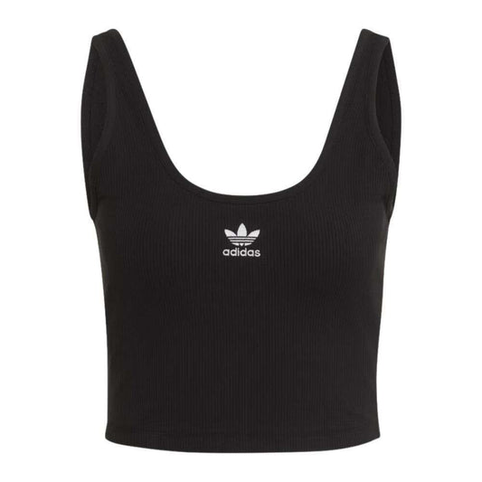 Adidas Trefoil Tank Top featuring a relaxed fit and made from a soft, stretchy cotton blend for comfortable, everyday wear