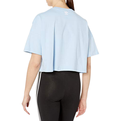 adidas Originals Women's Large Logo Tee in an oversized fit with standout color blocks