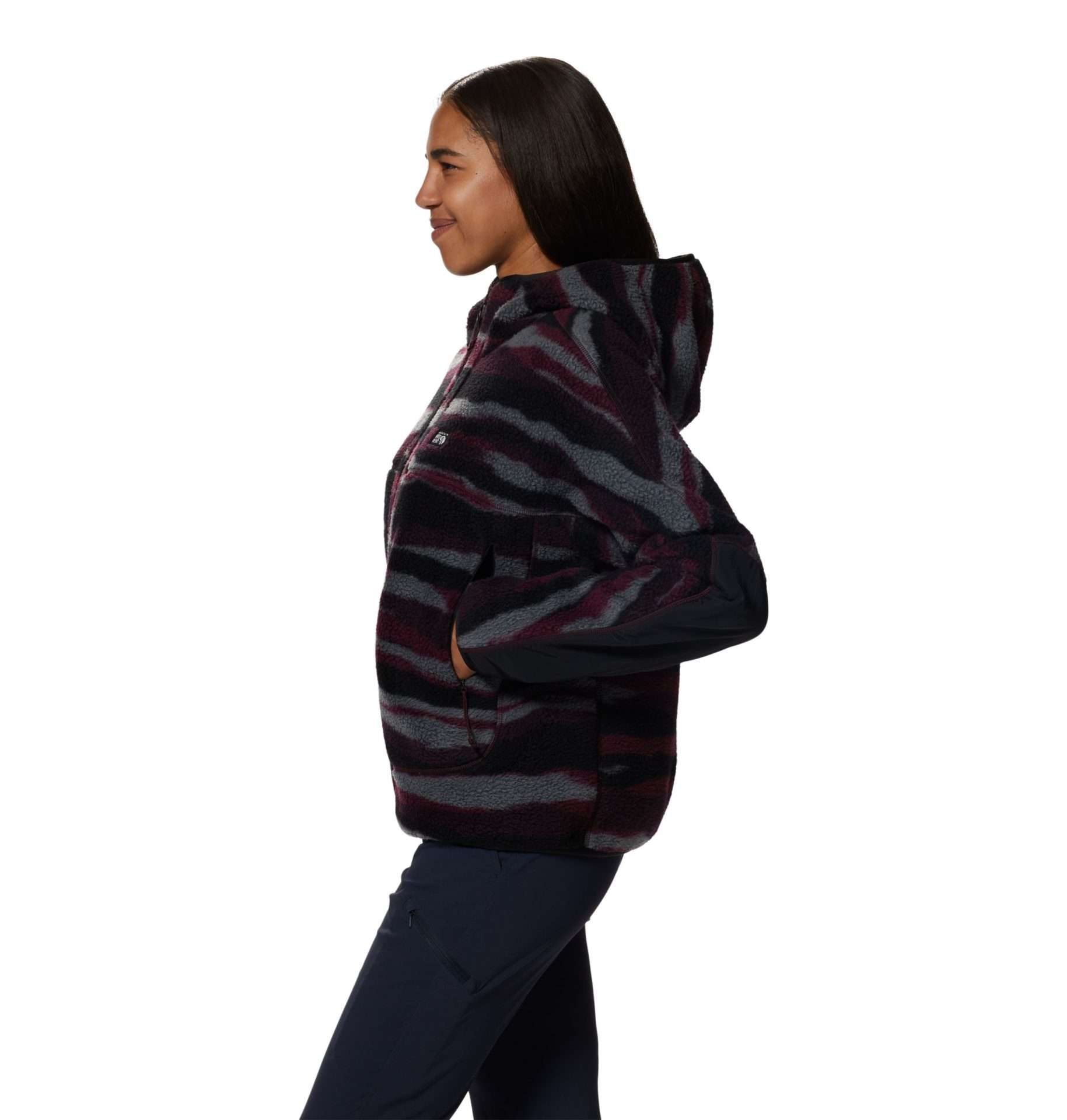 Mountain Hardwear Women's HiCamp™ Fleece Full Zip Hoody - Cocoa Red Landscape Print 2002601604