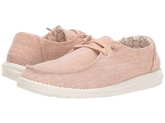 Hey Dude Women's Wendy Sparkling Rose Gold Shoes 121415016