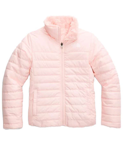 The North Face Girls' Mossbud Swirl Reversible Jacket (Pink Salt)