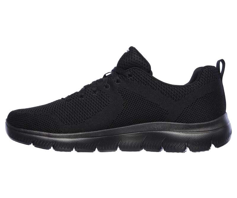 Skechers Women's Summits Bungee Slip On  Wide Fit Shoes - Black