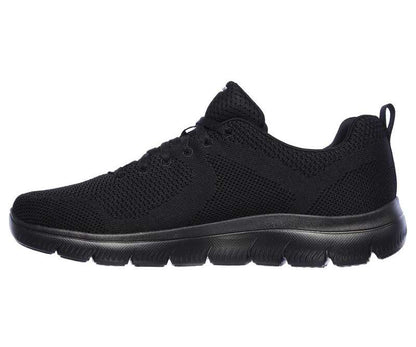Skechers Women's Summits Bungee Slip On  Wide Fit Shoes - Black