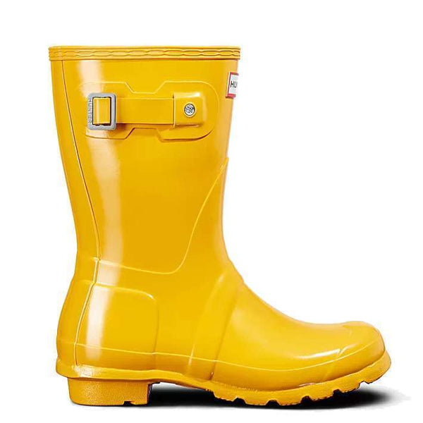 Hunter Women's Original Short Gloss Rain Boots - Yellow