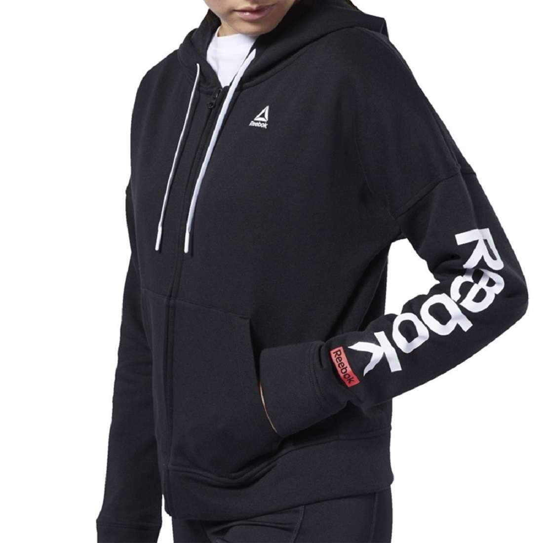 Reebok Women's Liner Logo Full Zip Hoodies 