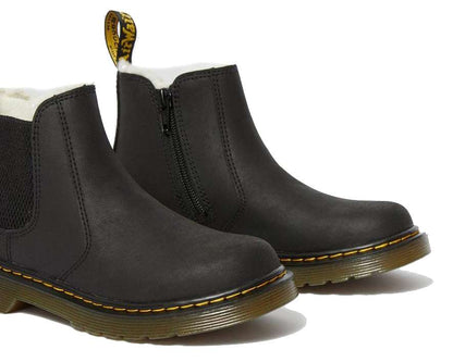 Dr. Martens JUNIOR FUR-LINED 2976 LEONORE CHELSEA BOOTS 25367001