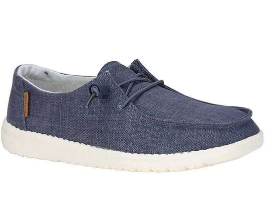 Hey Dude Wendy Shoes - Chambray Navy White 121412526