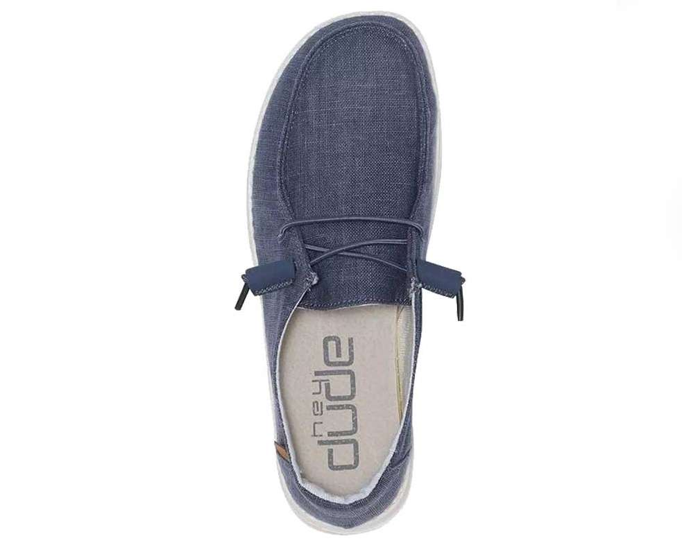 Hey Dude Wendy Shoes - Chambray Navy White 121412526