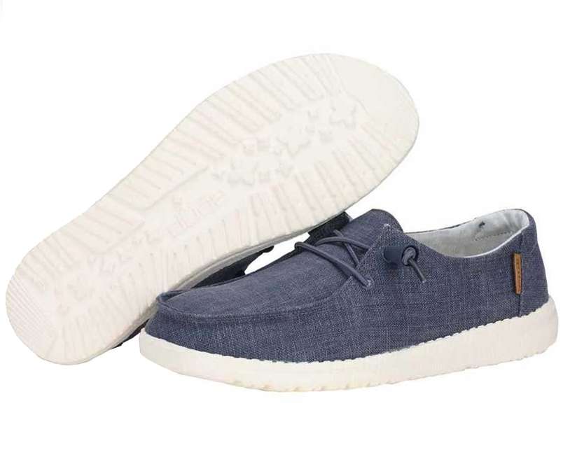 Hey Dude Wendy Shoes - Chambray Navy White 121412526