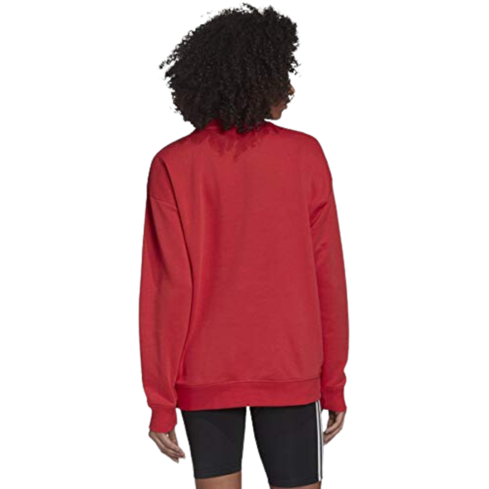 Woman in adidas Originals Women's Trefoil Essentials Sweatshirt