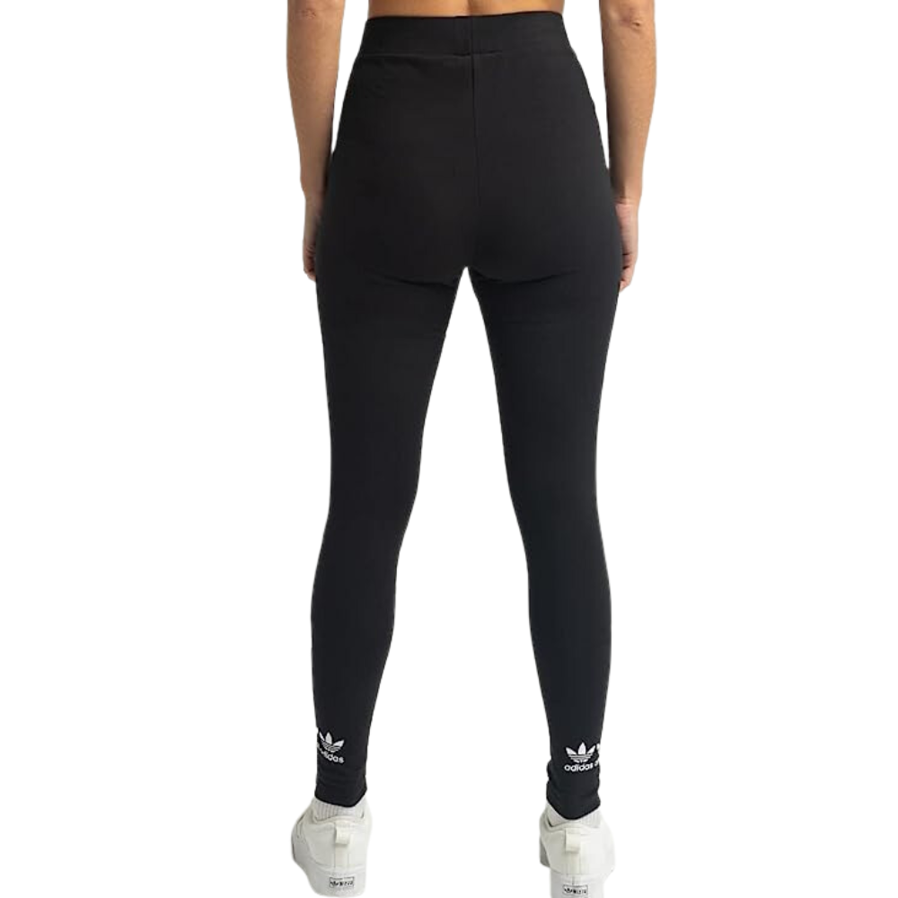 adidas Originals Trefoil Logo Play Tights, highlighting the high-rise waist and tight fit design