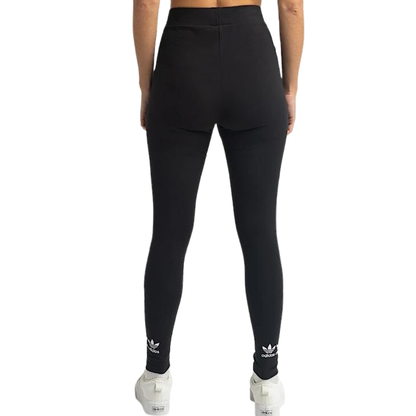 adidas Originals Trefoil Logo Play Tights, highlighting the high-rise waist and tight fit design