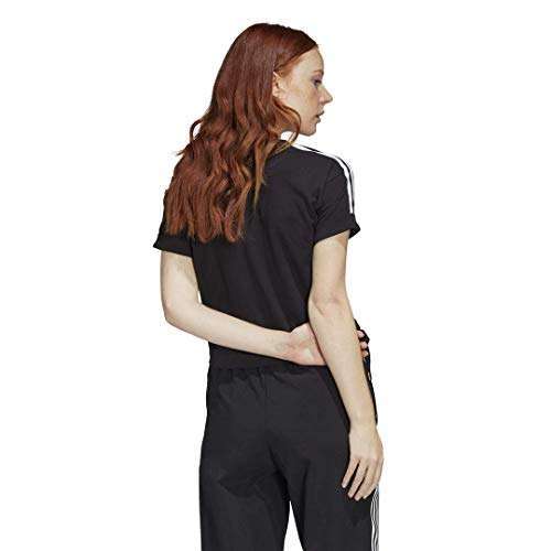 Embrace the sporting lifestyle with the adidas Originals Women's SS Black Cropped T-Shirt. With embroidered logo and decorative drawstrings, shop at Runnwalk.com.