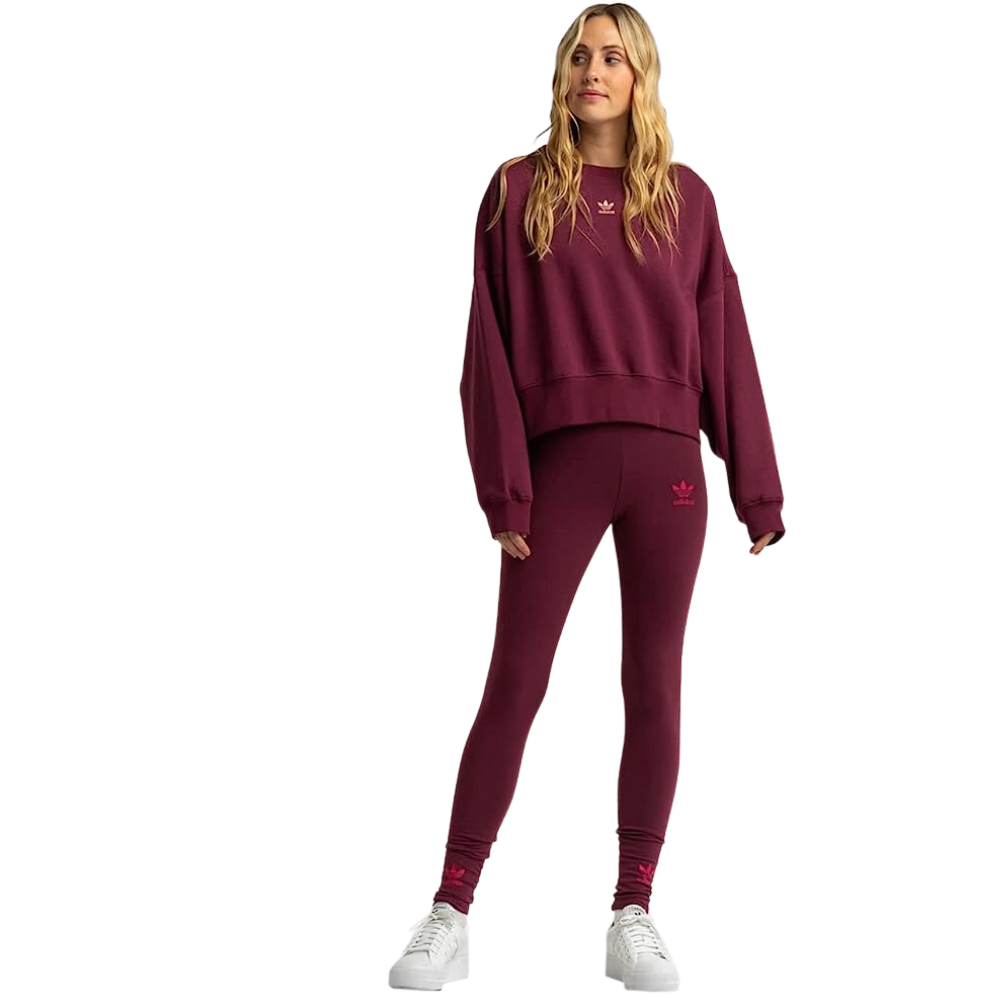adidas Originals Trefoil Logo Play Tights, highlighting the high-rise waist and tight fit design