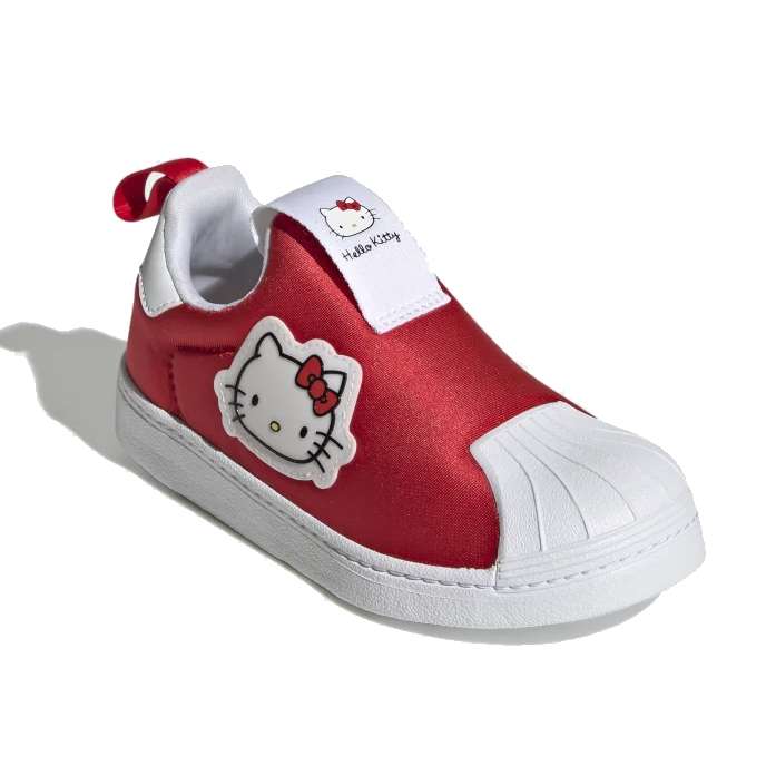 adidas Original PS Kids Superstar Shoes - Hello Kitty, Red White