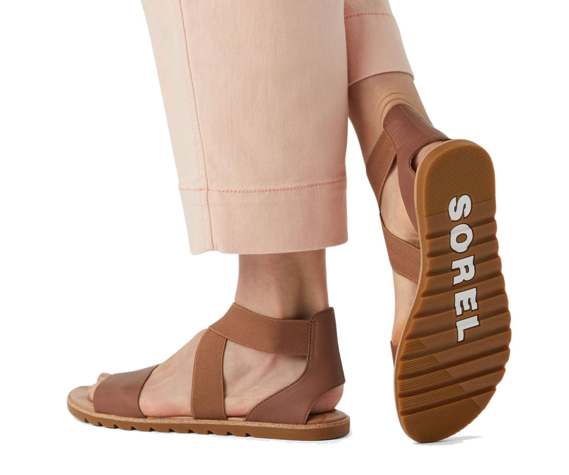 SOREL WOMENS ELLA II SANDAL NL4041-242 Velvet Tan